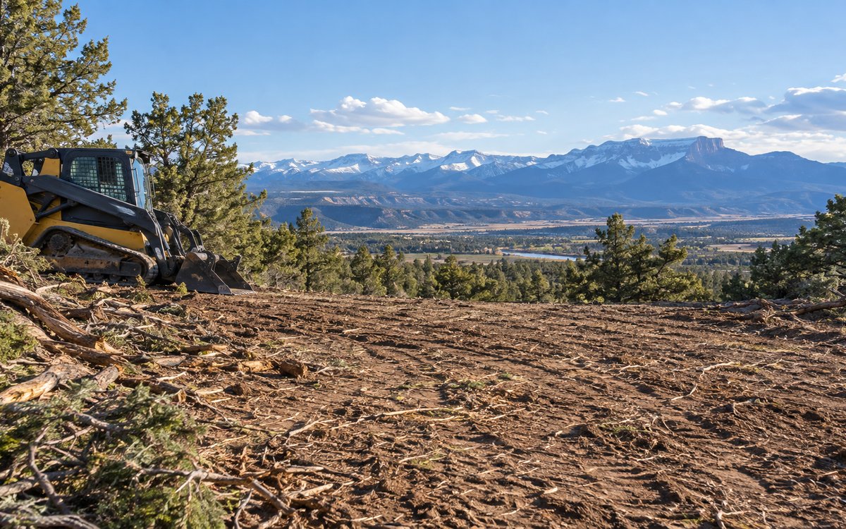 Open Western Colorado lot after brush clearing