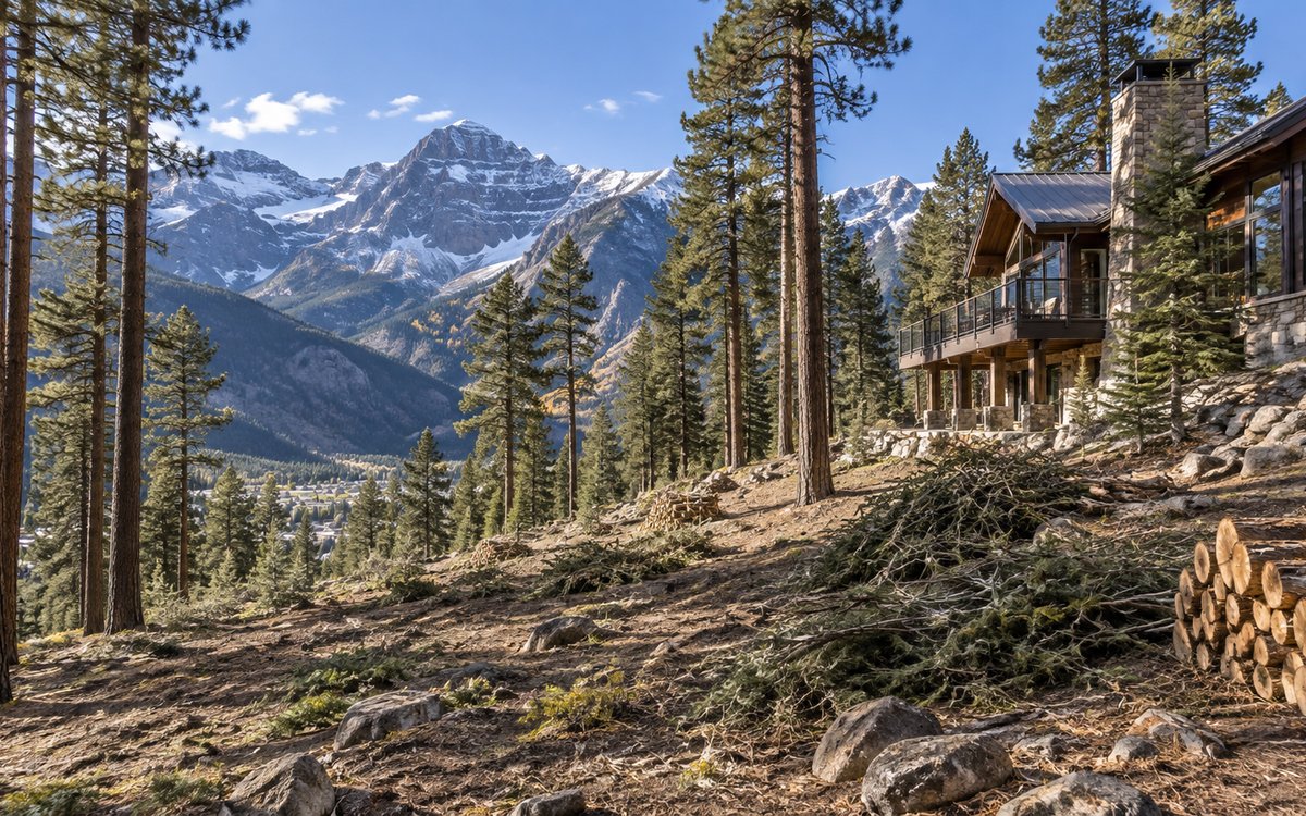 Open defensible space around a Western Colorado home